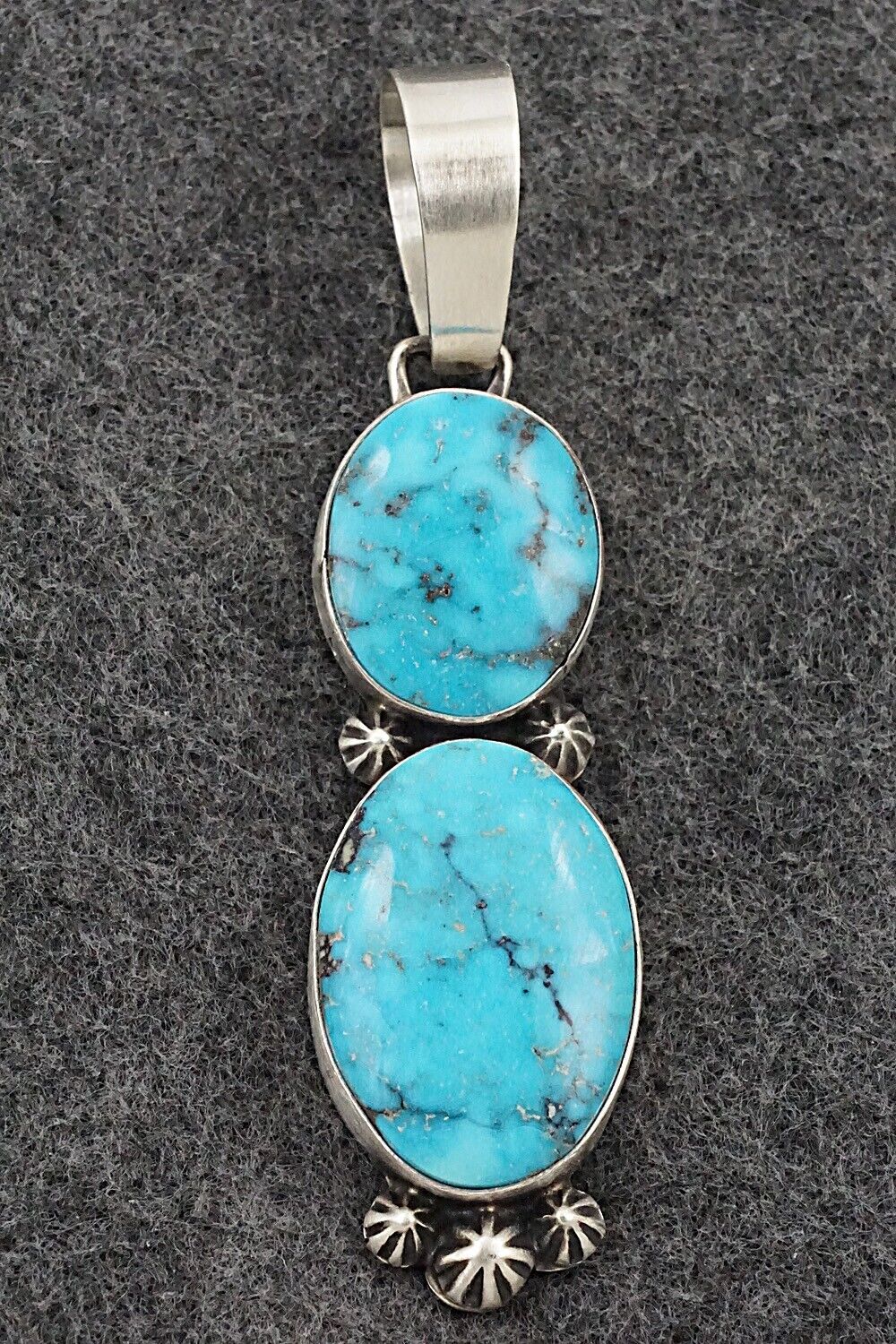 Turquoise & Sterling Silver Pendant - Bobby Johnson