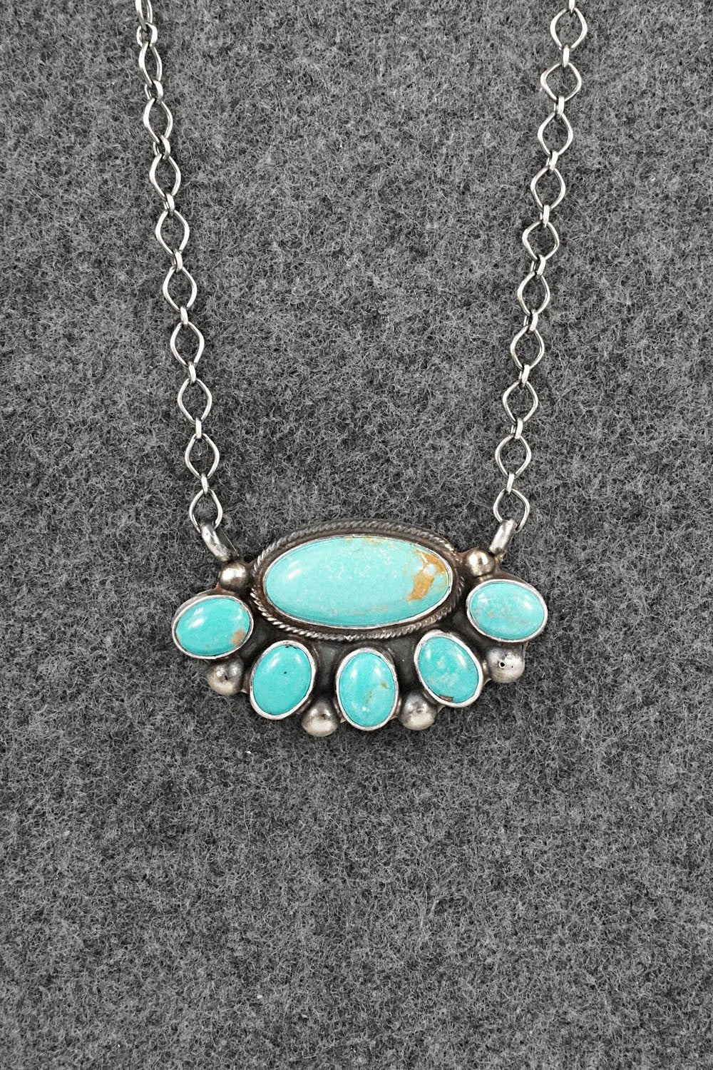 Turquoise & Sterling Silver Necklace - Kathleen Livingston