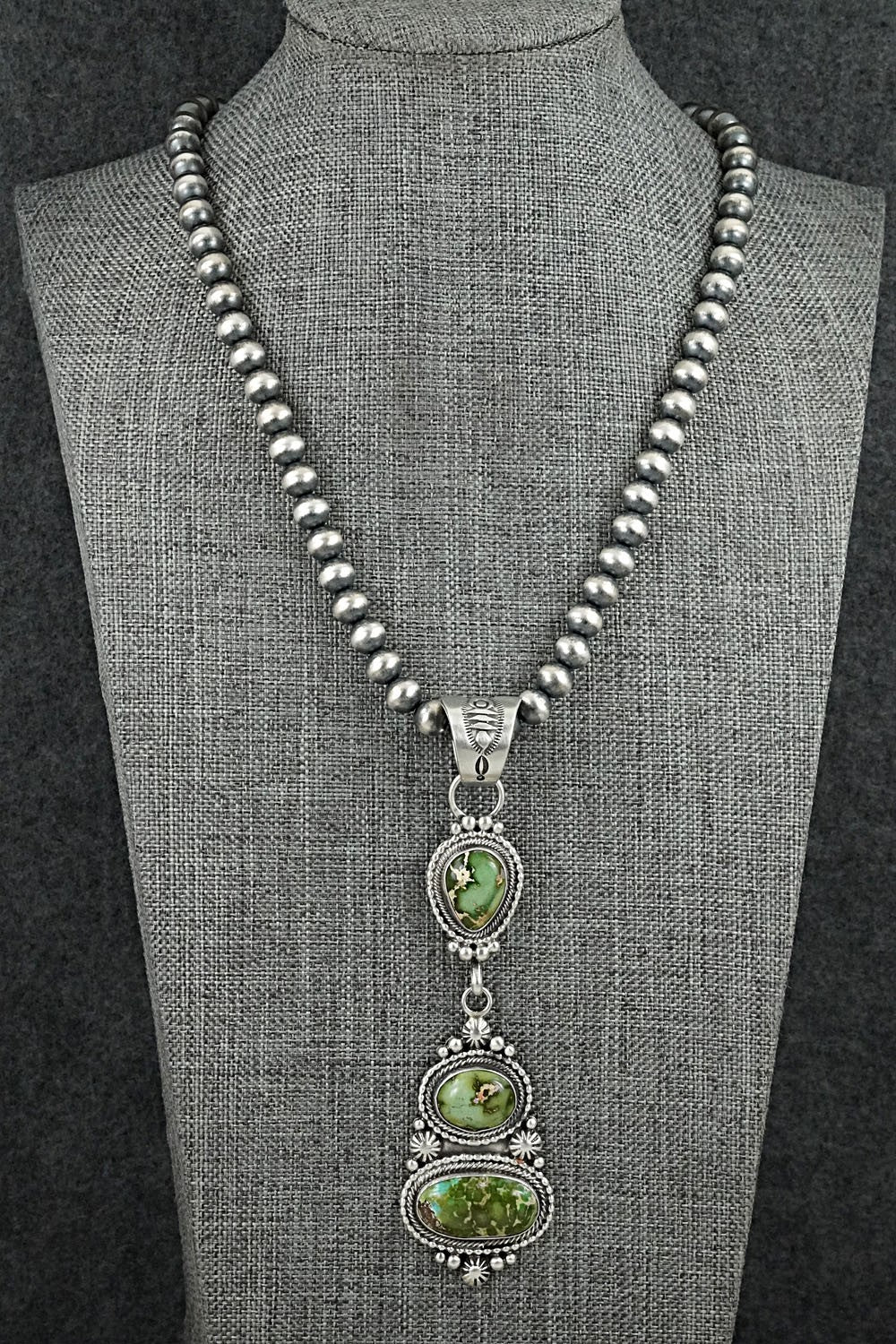 Turquoise & Sterling Silver Necklace - Tom Lewis