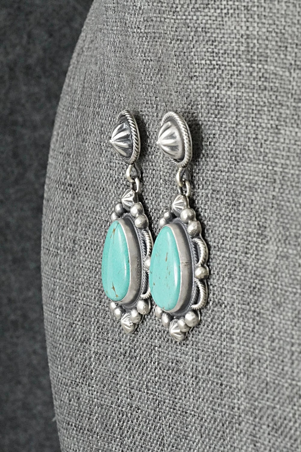 Turquoise & Sterling Silver Earrings - Darrin Livingston