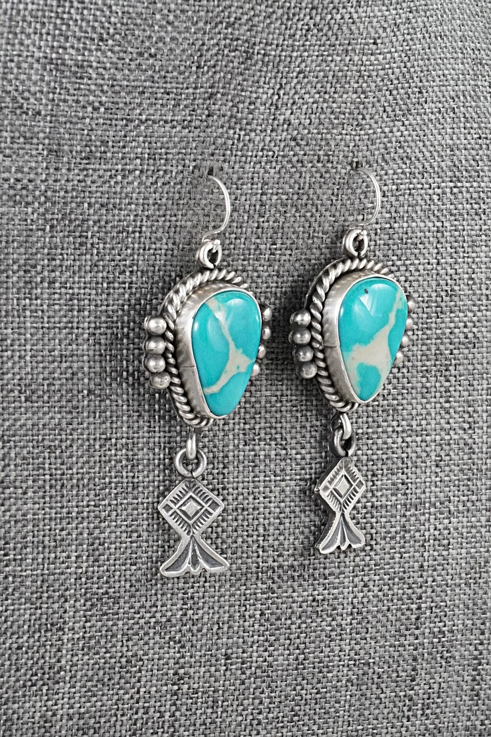 Turquoise & Sterling Silver Earrings - Michael Calladitto