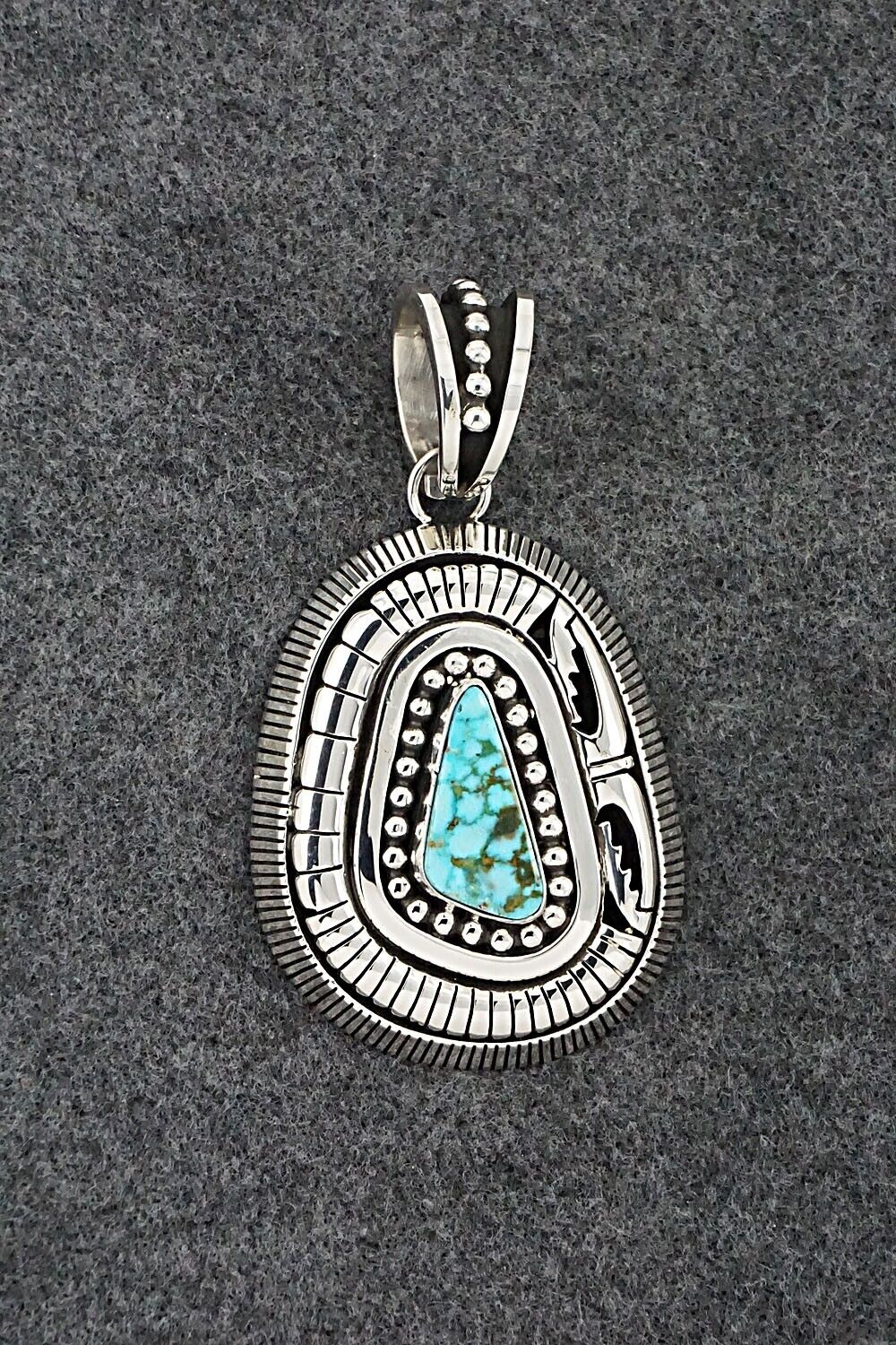 Turquoise & Sterling Silver Pendant - Jonathan Nez