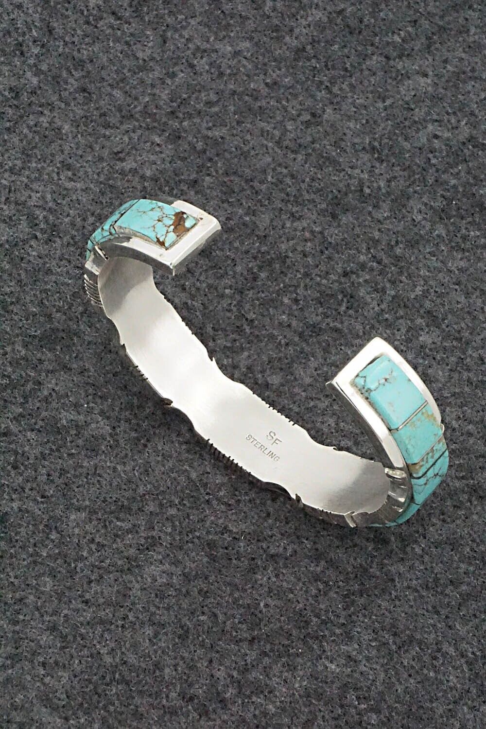 Turquoise & Sterling Silver Inlay Bracelet - Steve Francisco