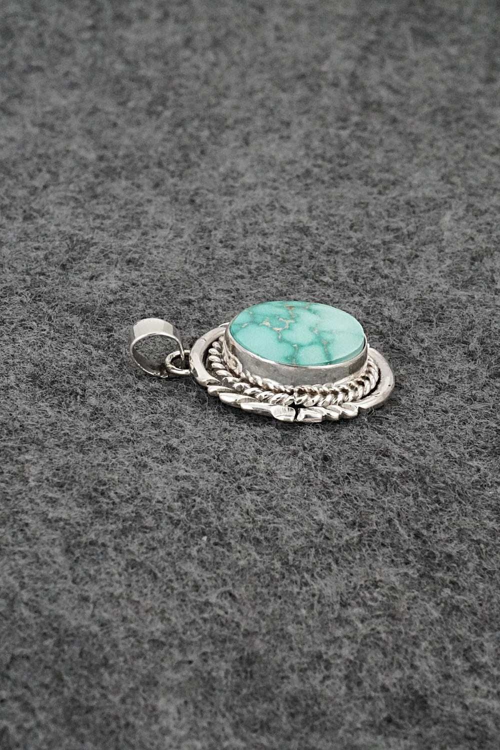 Turquoise and Sterling Silver Pendant - Gene Martinez