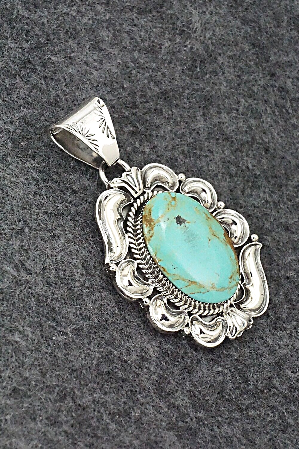 Turquoise & Sterling Silver Pendant - Harold Becenti