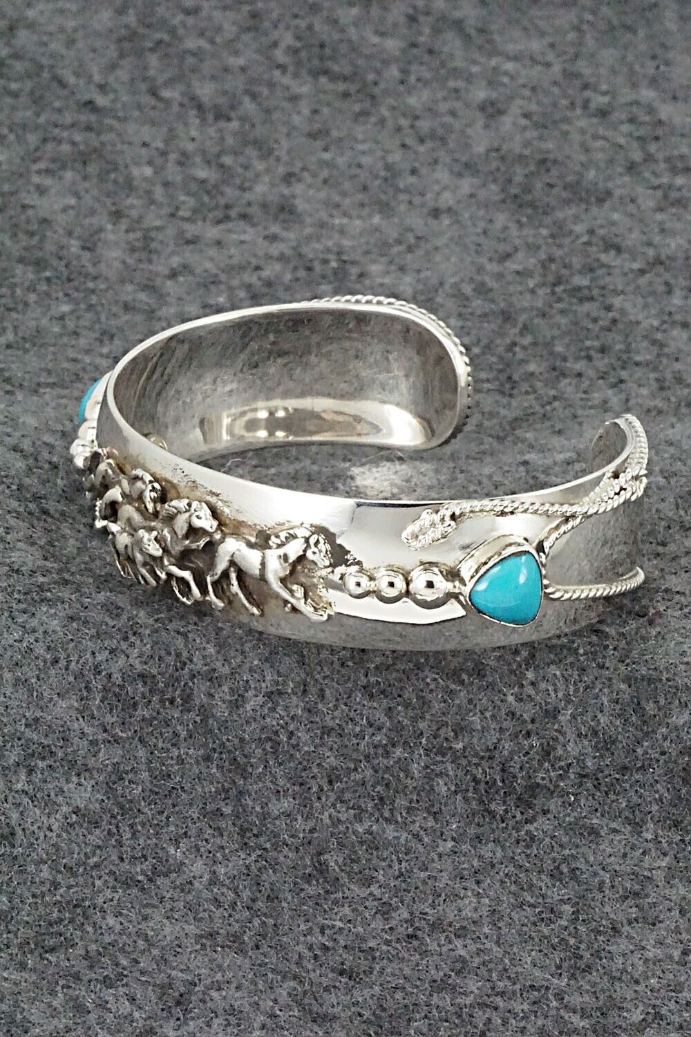 Turquoise & Sterling Silver Bracelet - Bobby Platero