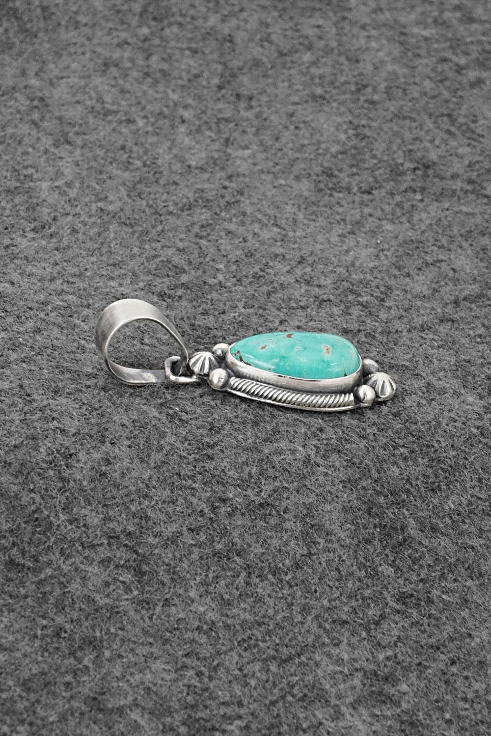 Turquoise & Sterling Silver Pendant - Bobby Johnson