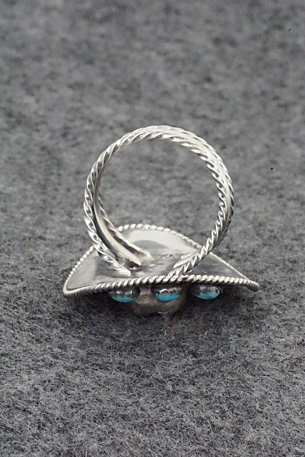 Turquoise & Sterling Silver Ring - Bobby Platero - Size 7