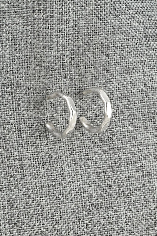 Sterling Silver Hoop Earrings - Elaine Tahe