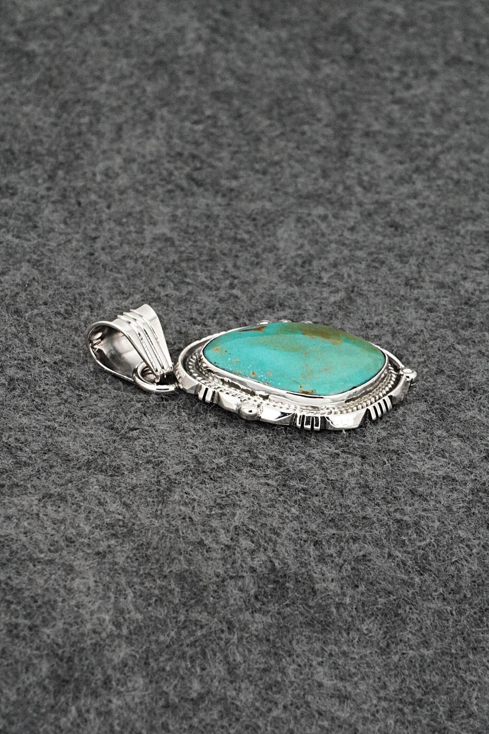Turquoise & Sterling Silver Pendant - Marita Benally