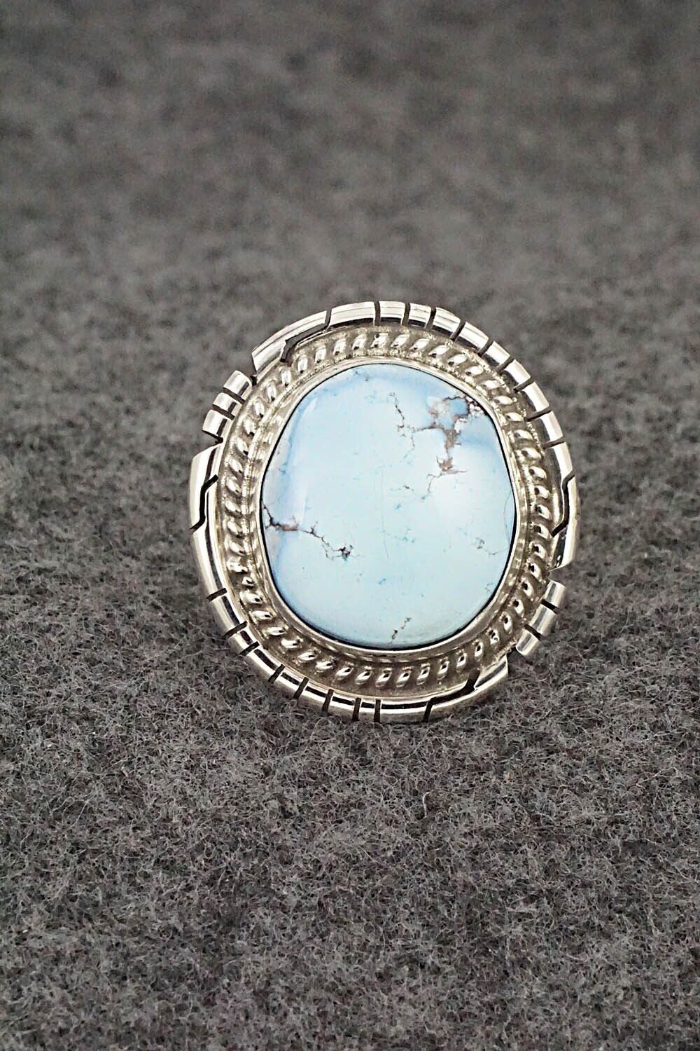 Turquoise & Sterling Silver Ring - Peggy Skeets - Size 6.5