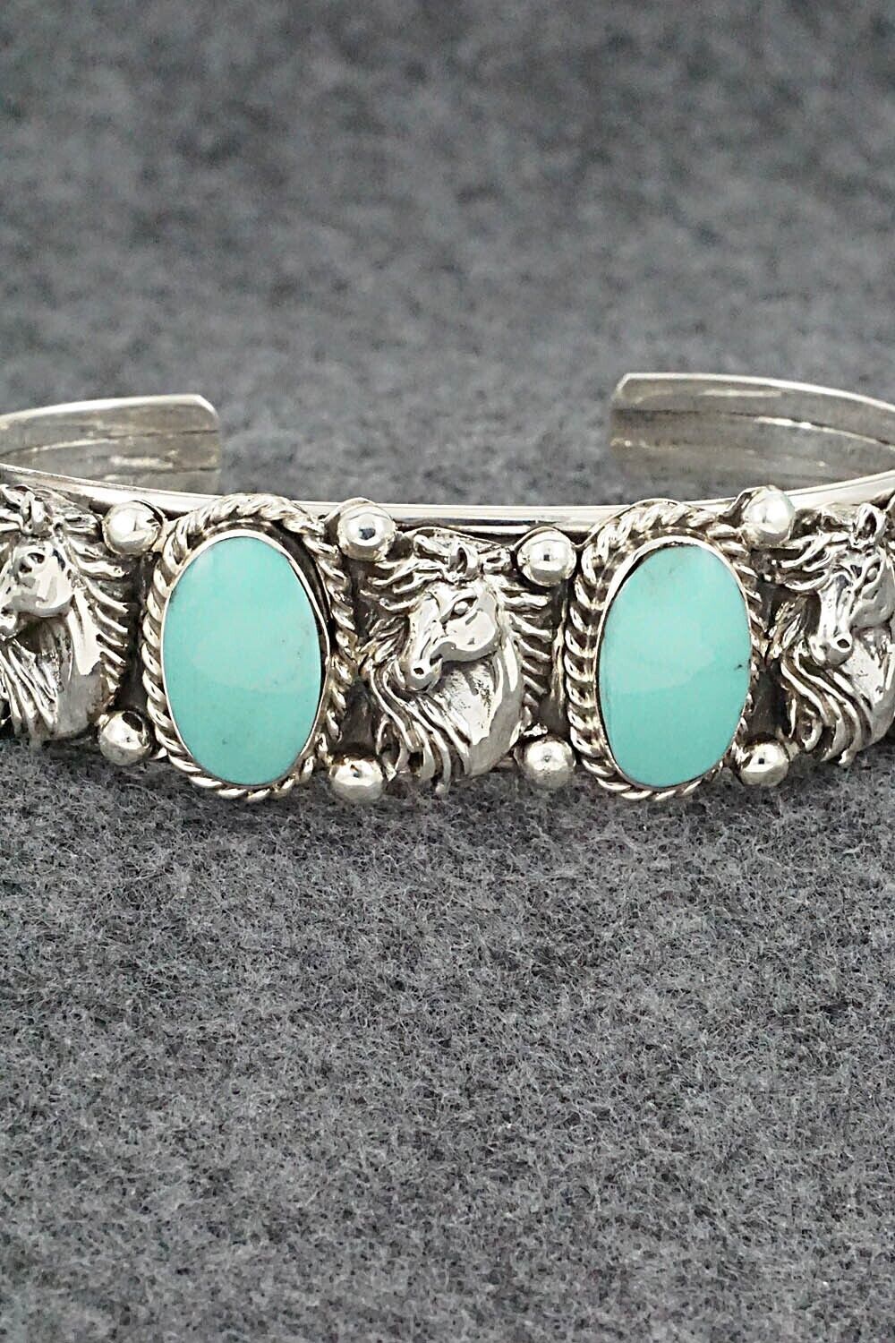 Turquoise & Sterling Silver Bracelet - Calvin Belin