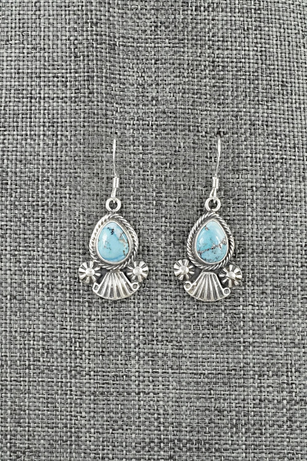 Turquoise & Sterling Silver Earrings - Verley Betone