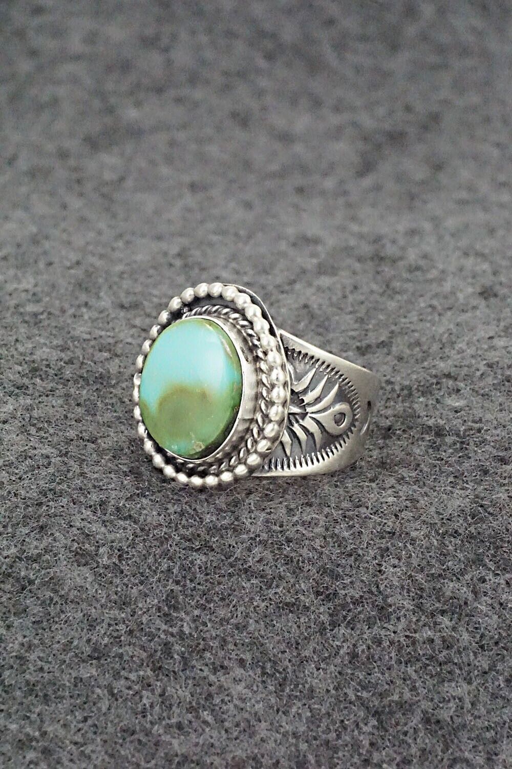 Turquoise & Sterling Silver Ring - Samuel Yellowhair - Size 6.5