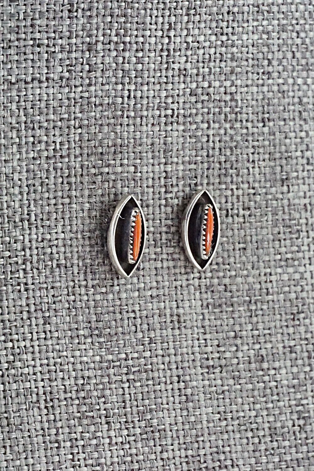 Coral & Sterling Silver Earrings - Fernando Othole