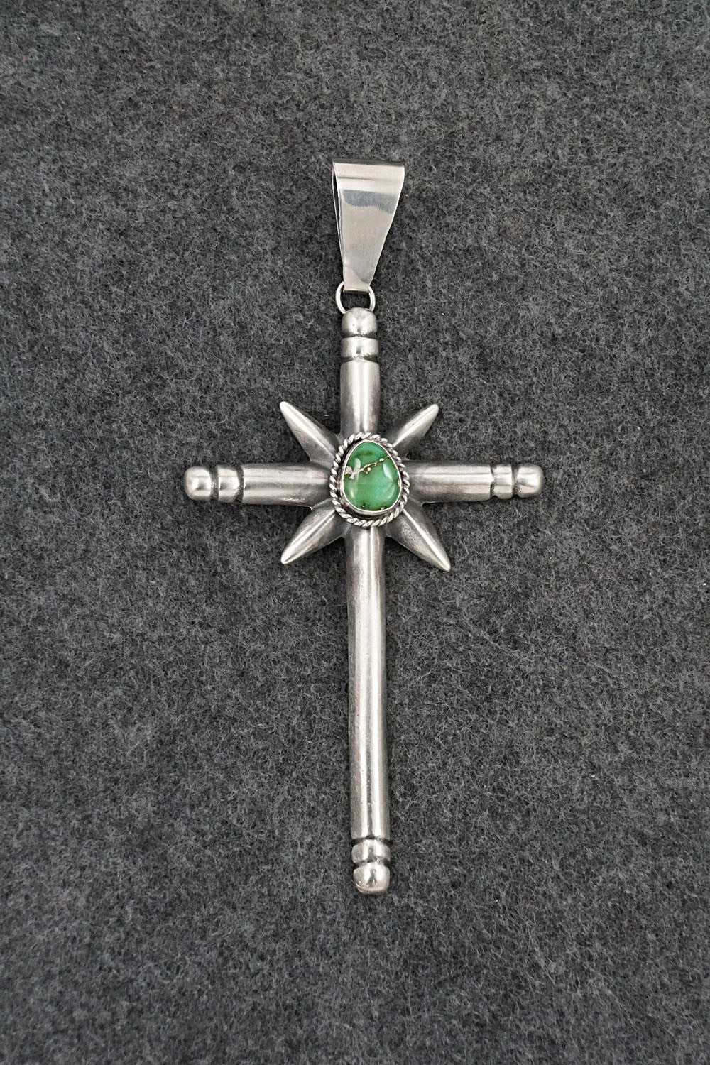 Turquoise & Sterling Silver Pendant - Eugene Gruber