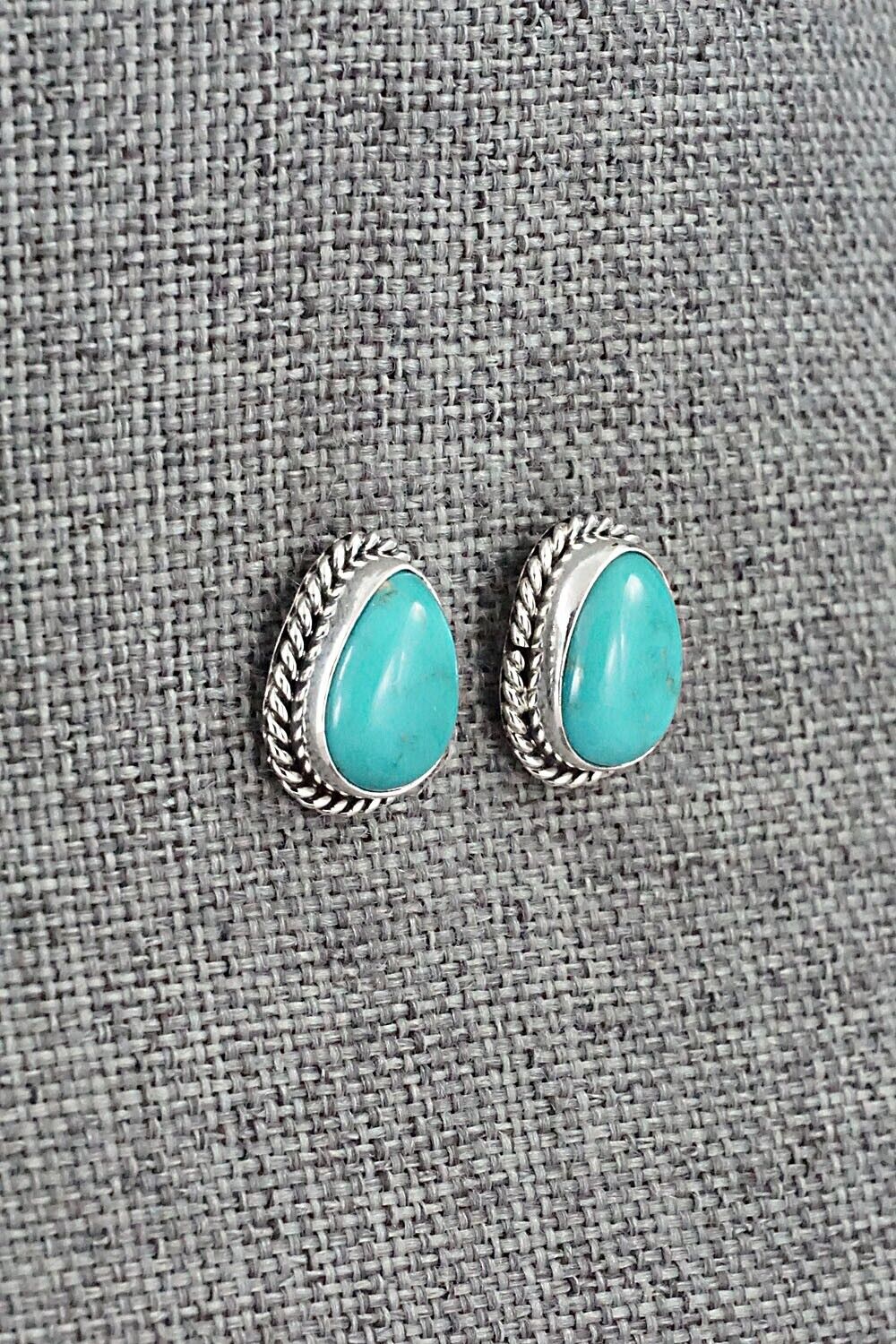 Turquoise & Sterling Silver Earrings - Marco Begaye