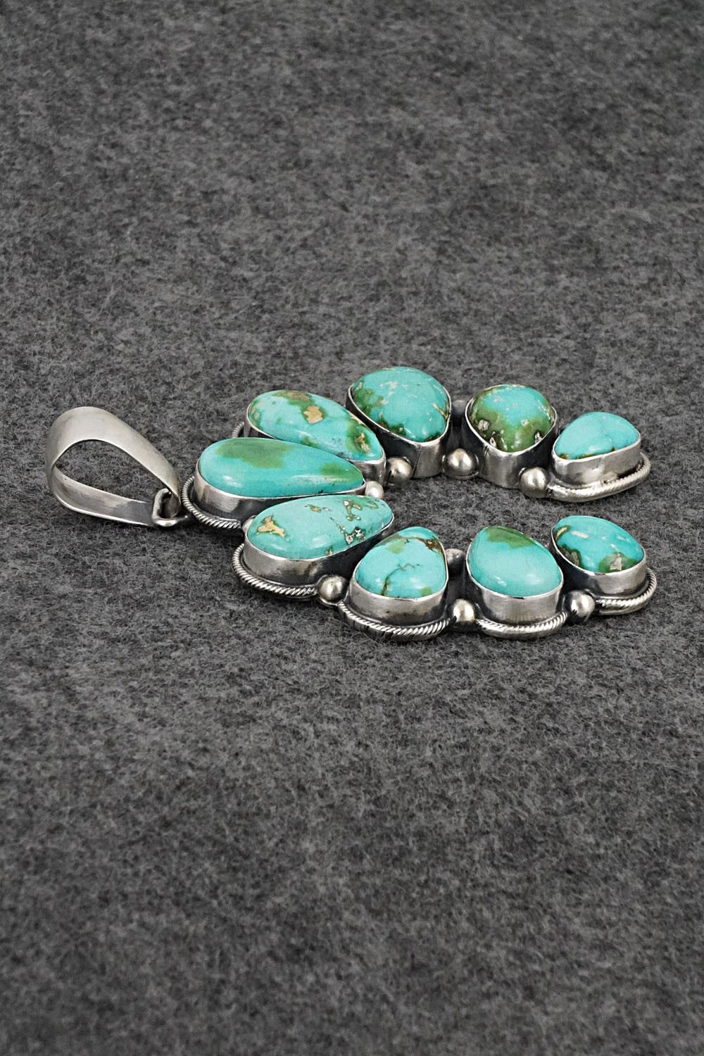 Turquoise & Sterling Silver Pendant - Paul Livingston