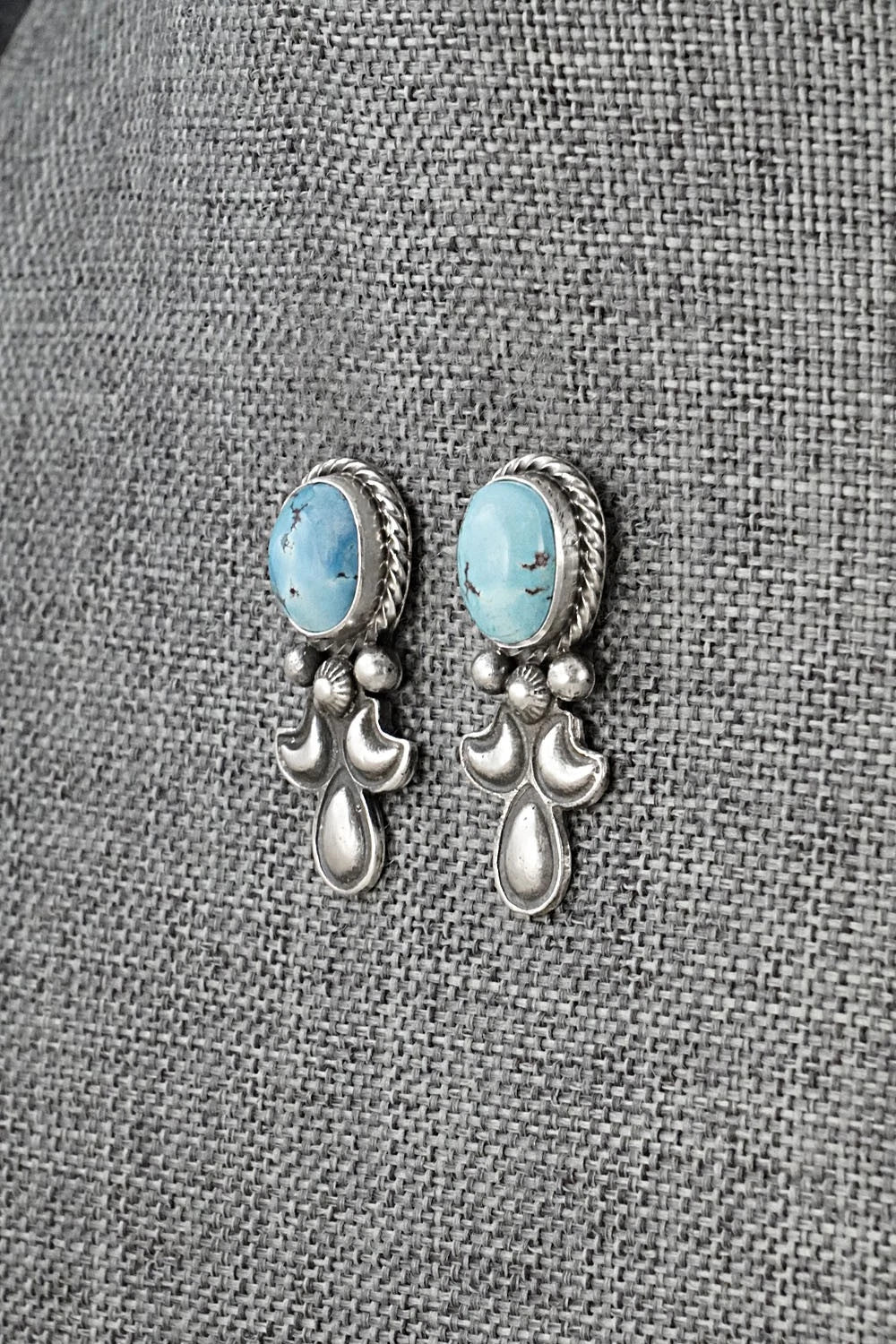 Turquoise & Sterling Silver Squash Blossom Set - Matthew Gordon