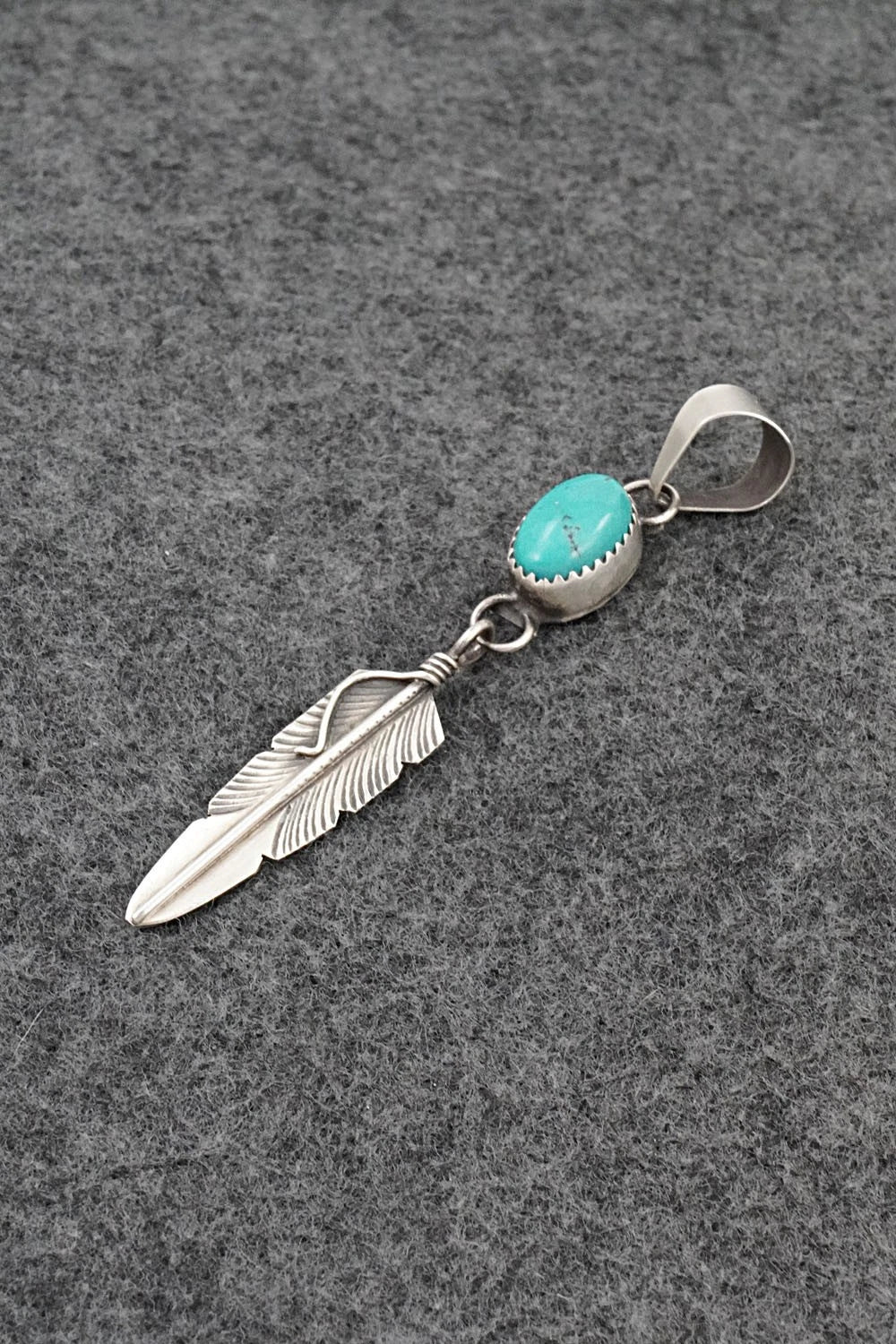 Turquoise & Sterling Silver Pendant - Chris Charley