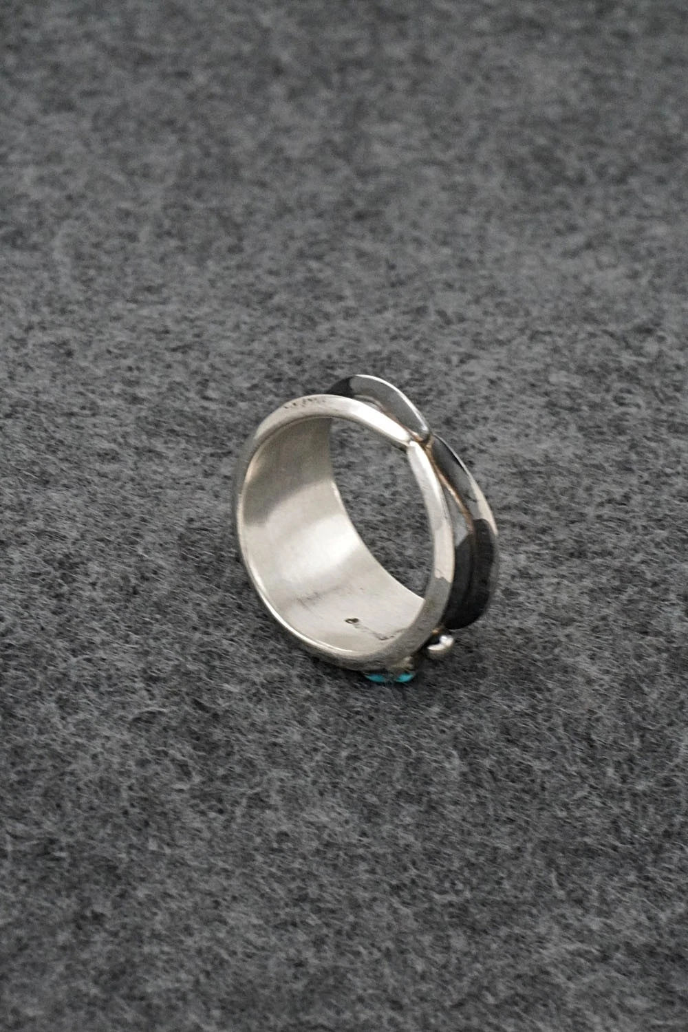Turquoise & Sterling Silver Ring - Paul Largo - Size 8.75