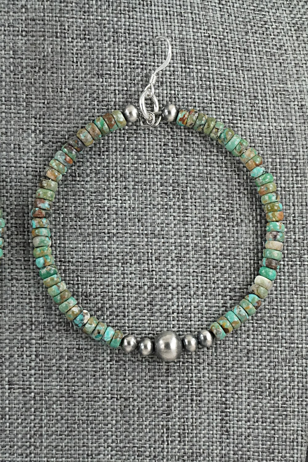 Turquoise & Sterling Silver Earrings - Doreen Jake