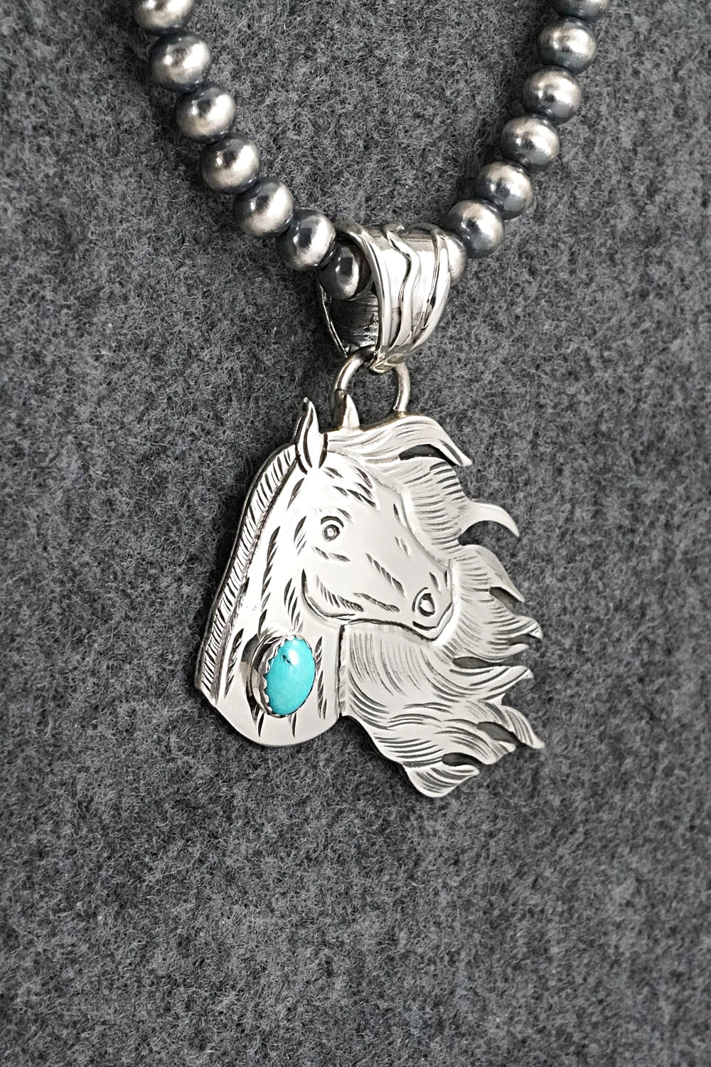 Turquoise & Sterling Silver Necklace - Jeremy Delgarito