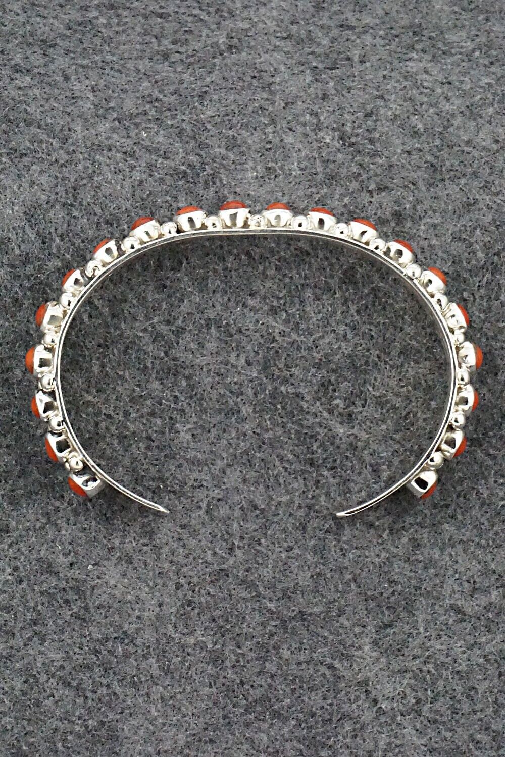 Coral & Sterling Silver Bracelet - Darlene Begay