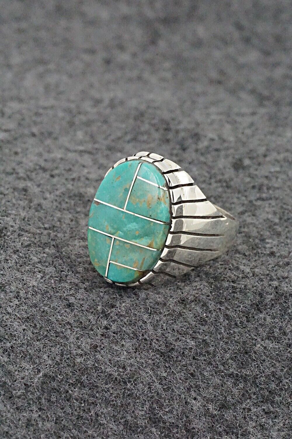 Turquoise & Sterling Silver Ring - Trevor Jack - Size 9