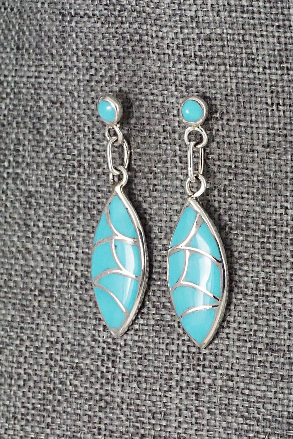 Turquoise & Sterling Silver Earrings - Orena Leekya