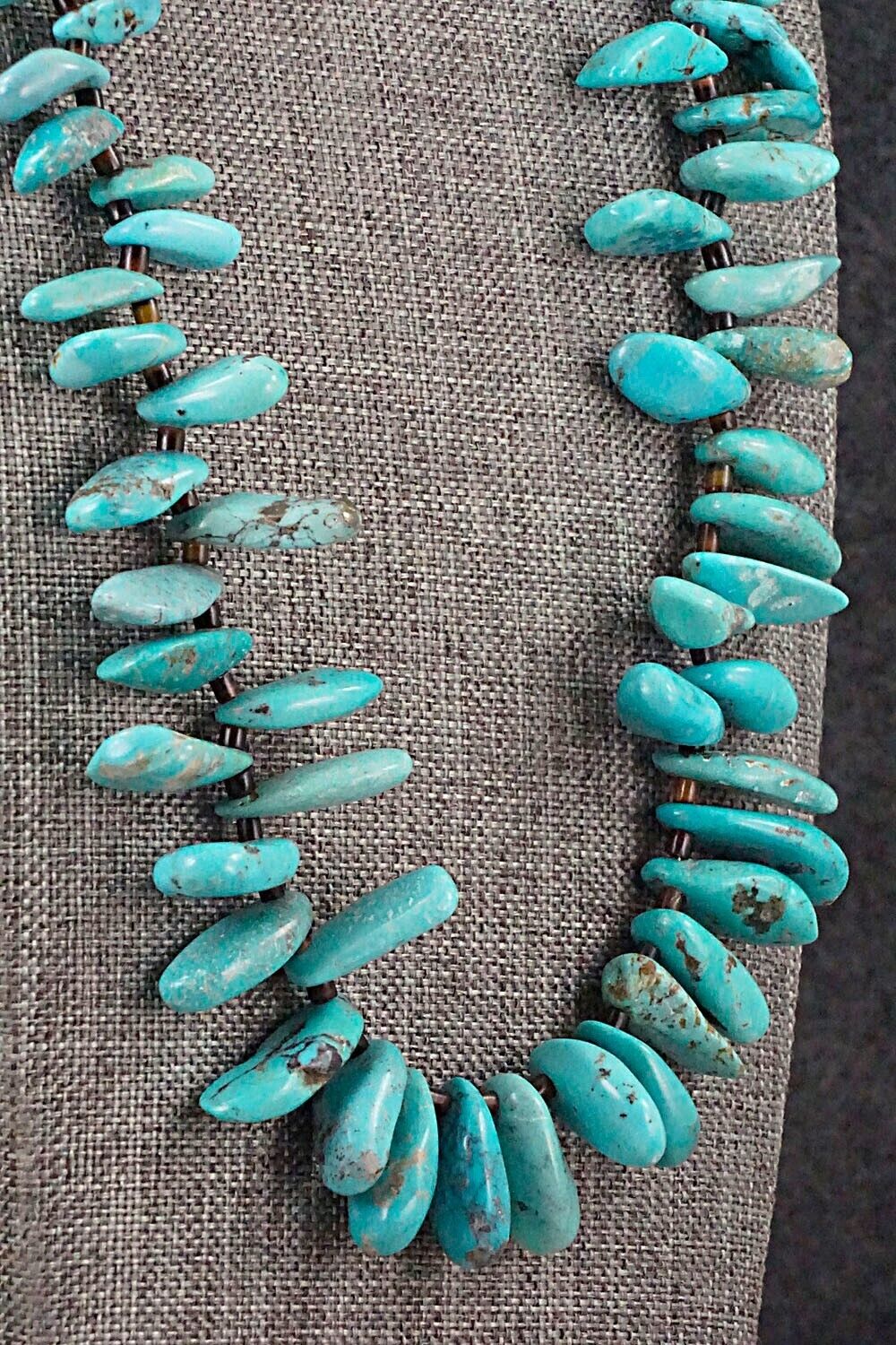 Turquoise & Sterling Silver Necklace - Louise Joe