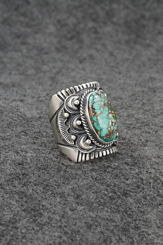 Turquoise & Sterling Silver Ring - Derrick Gordon - Size 8