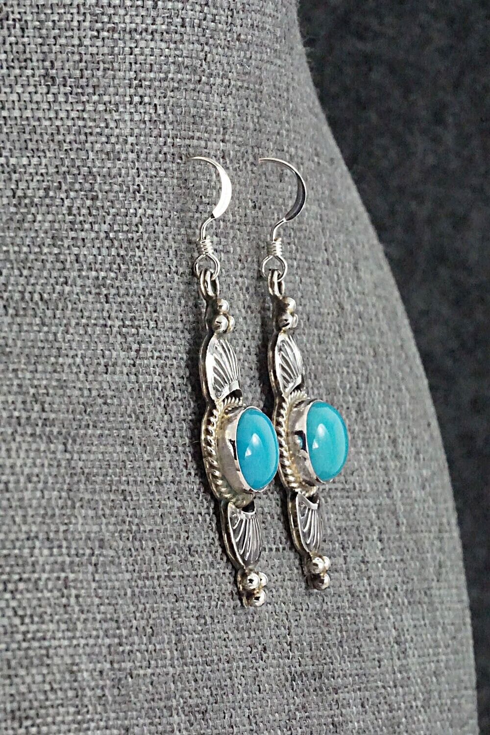 Turquoise & Sterling Silver Earrings - Michael Calladitto