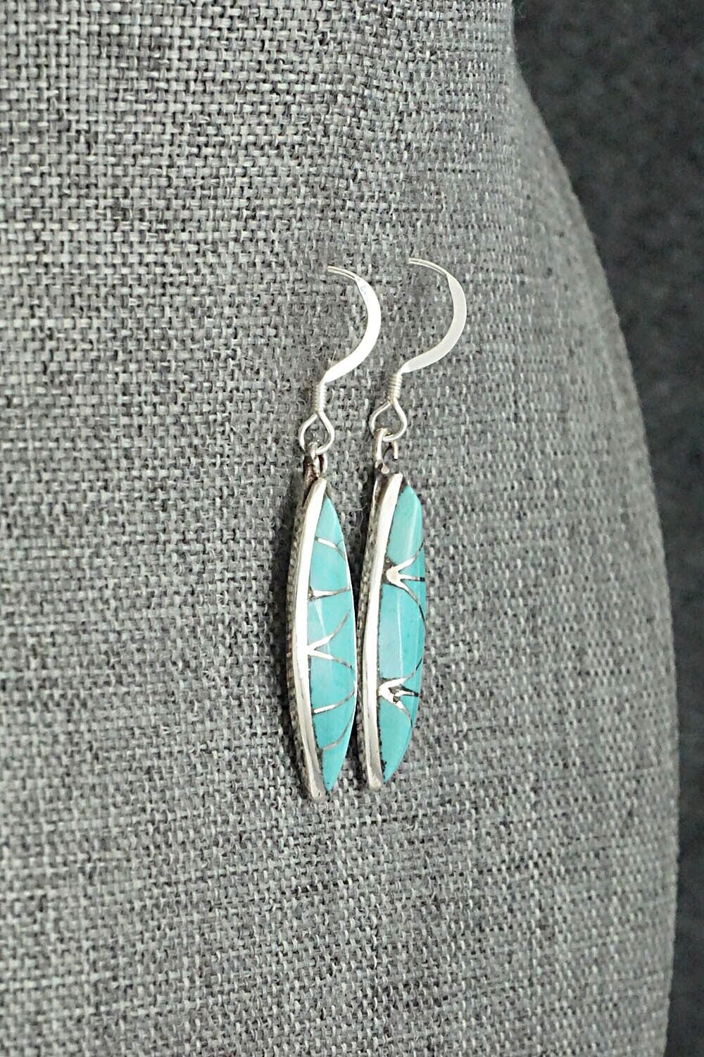 Turquoise & Sterling Silver Earrings - Evelyn Mahkee