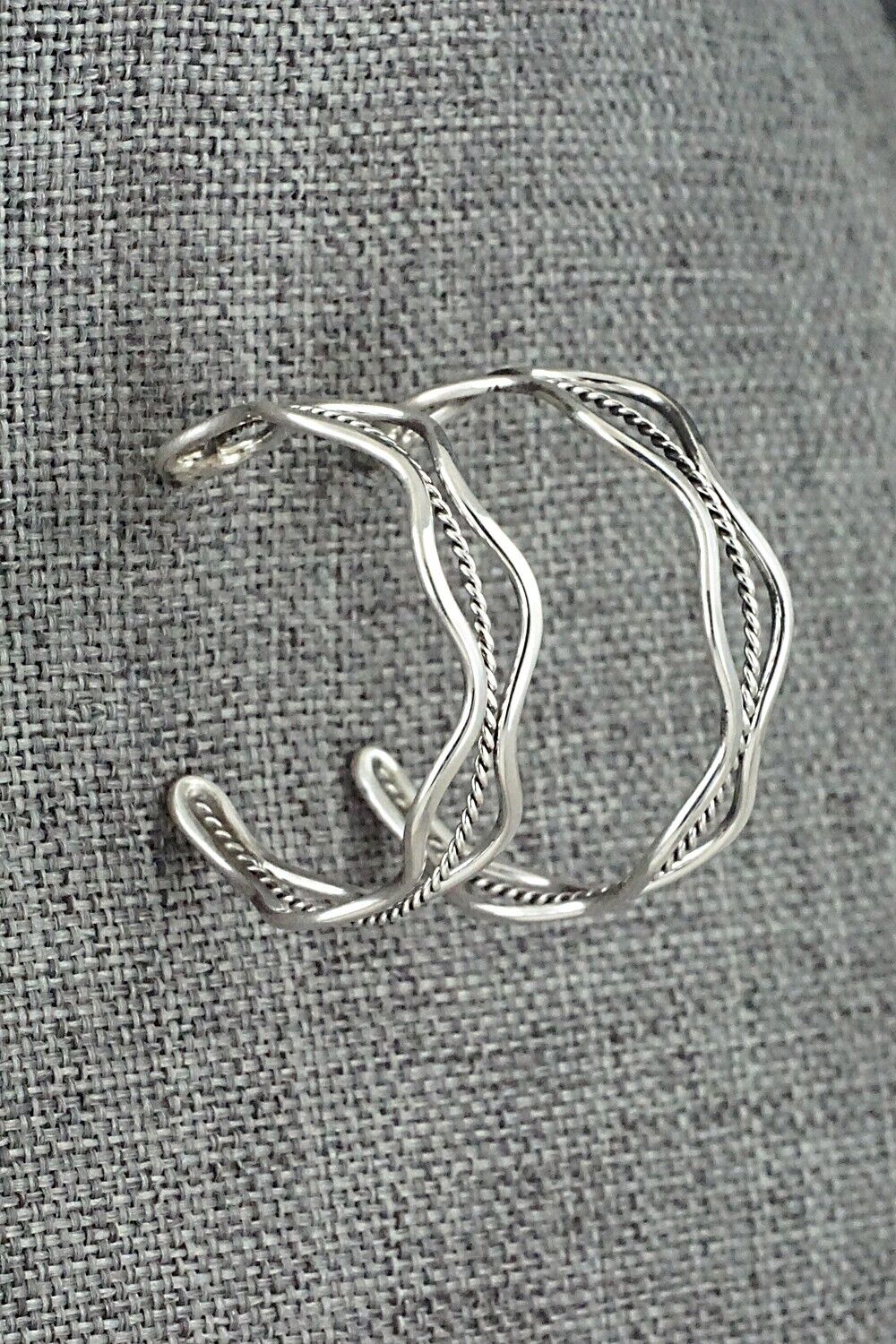 Sterling Silver Hoop Earrings - Elaine Tahe