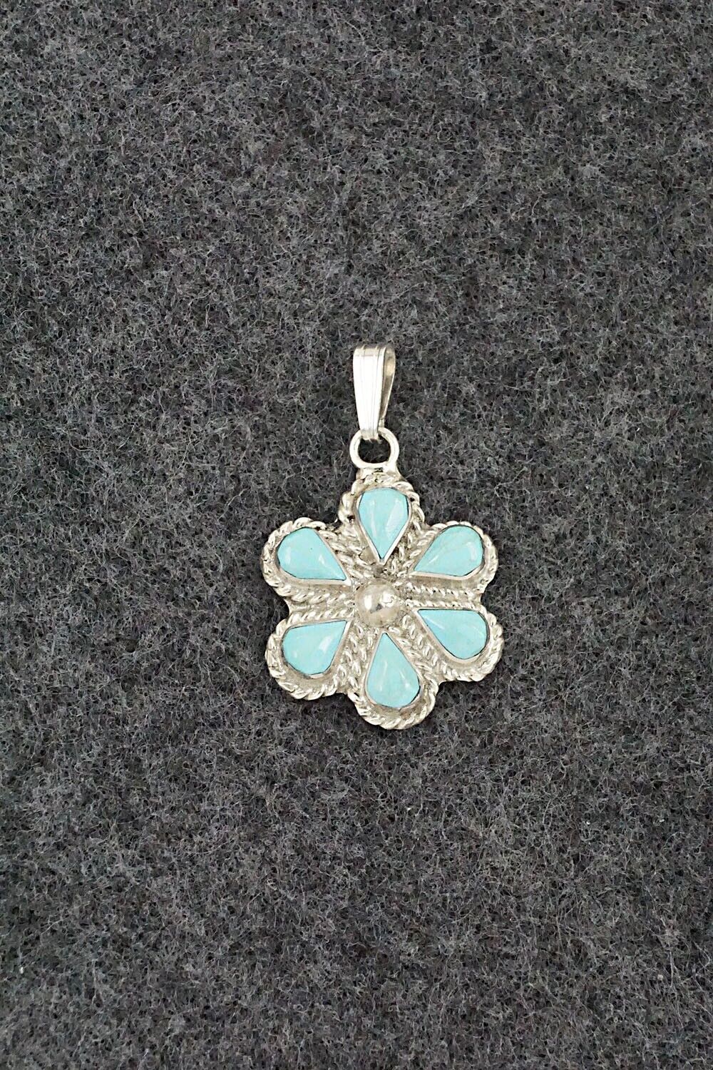 Turquoise & Sterling Silver Pendant - Gina Dosedo