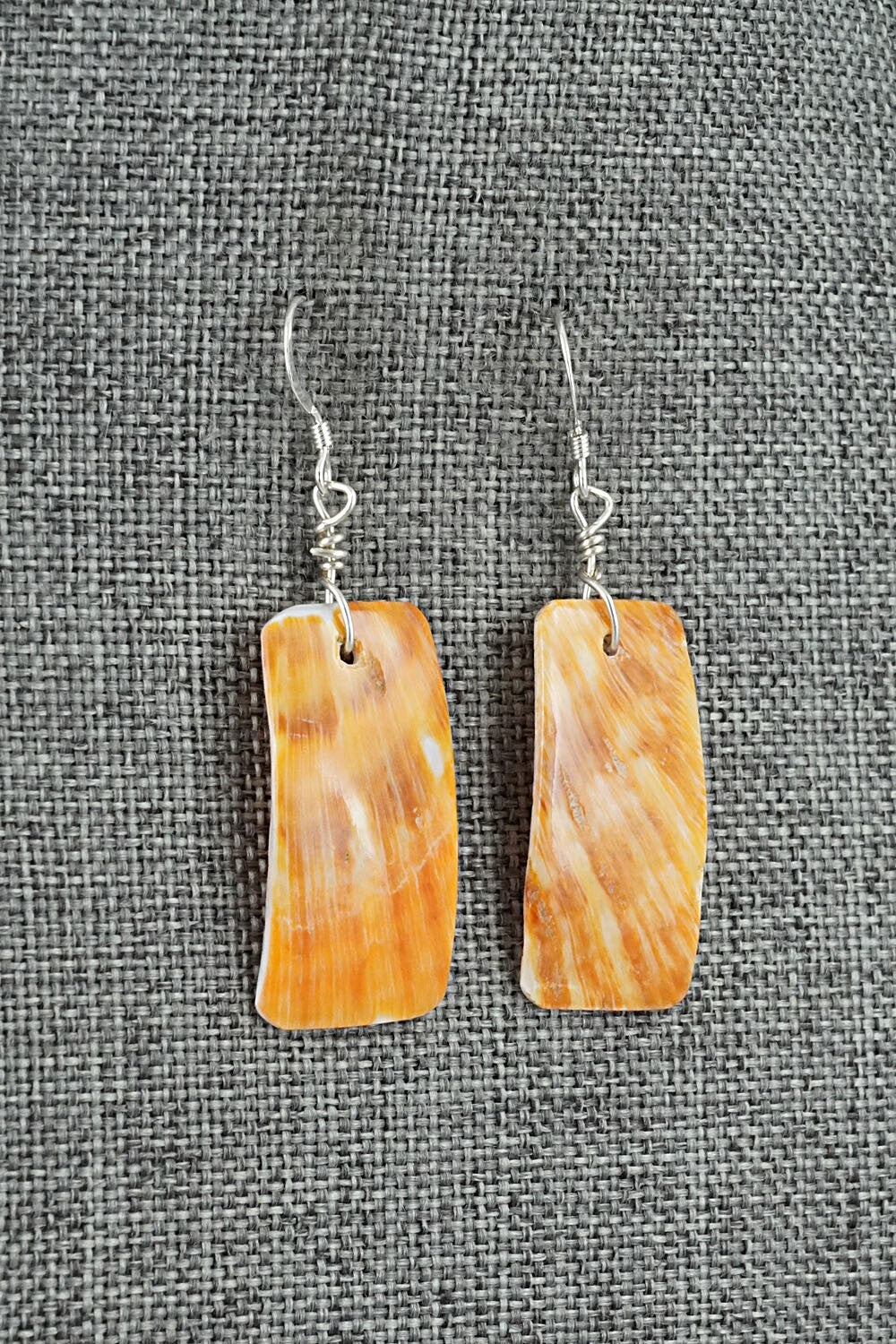 Spiny Oyster & Sterling Silver Earrings - Louise Joe