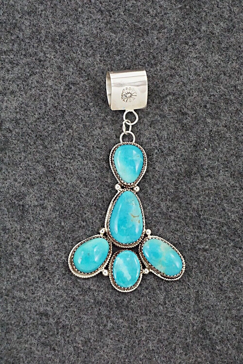 Turquoise & Sterling Silver Pendant - Ernest Hawthorne