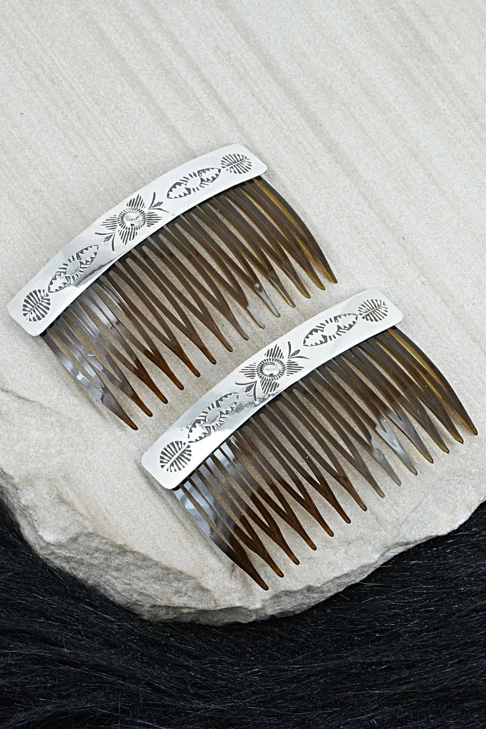 Sterling Silver Hair Combs - Bertha Begay