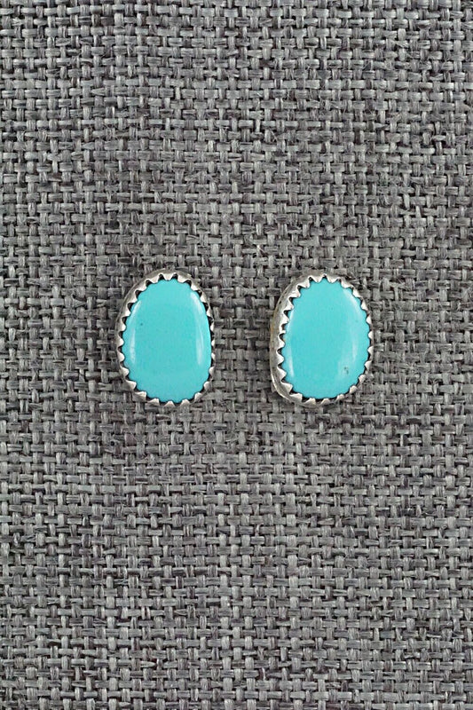 Turquoise & Sterling Silver Earrings - Annie Spencer