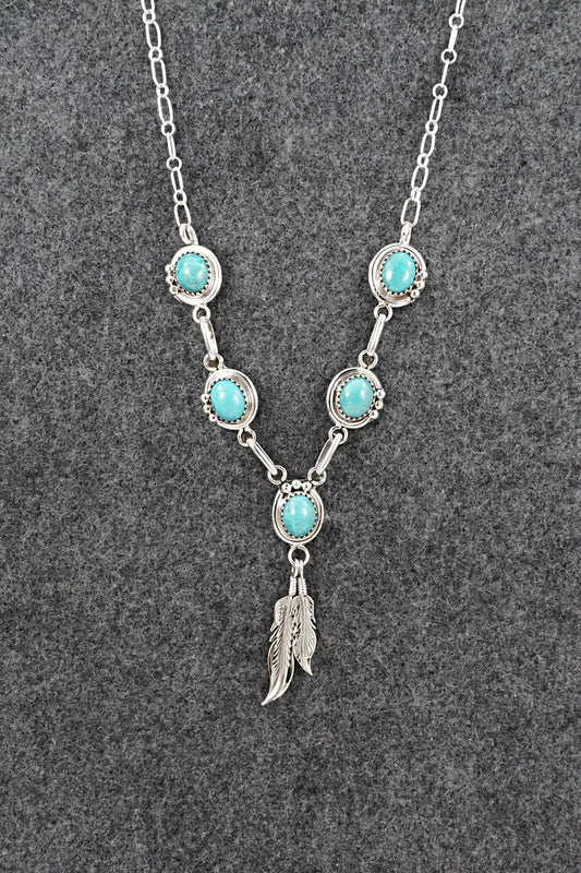 Turquoise & Sterling Silver Necklace - Verley Betone