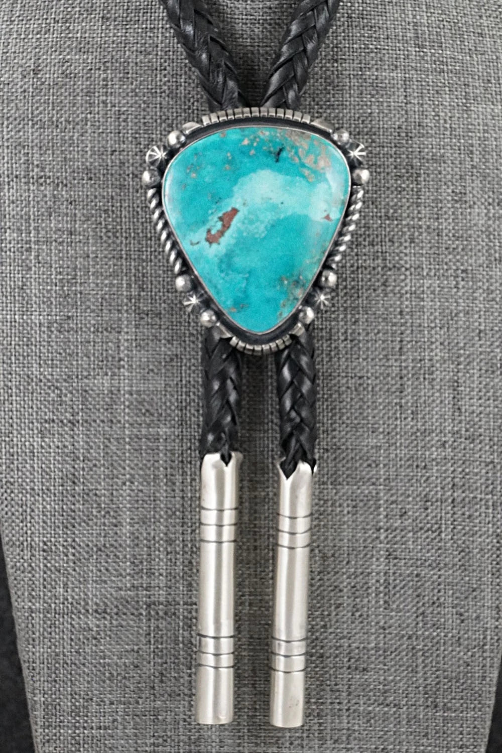 Turquoise & Sterling Silver Bolo Tie - Bob Becenti
