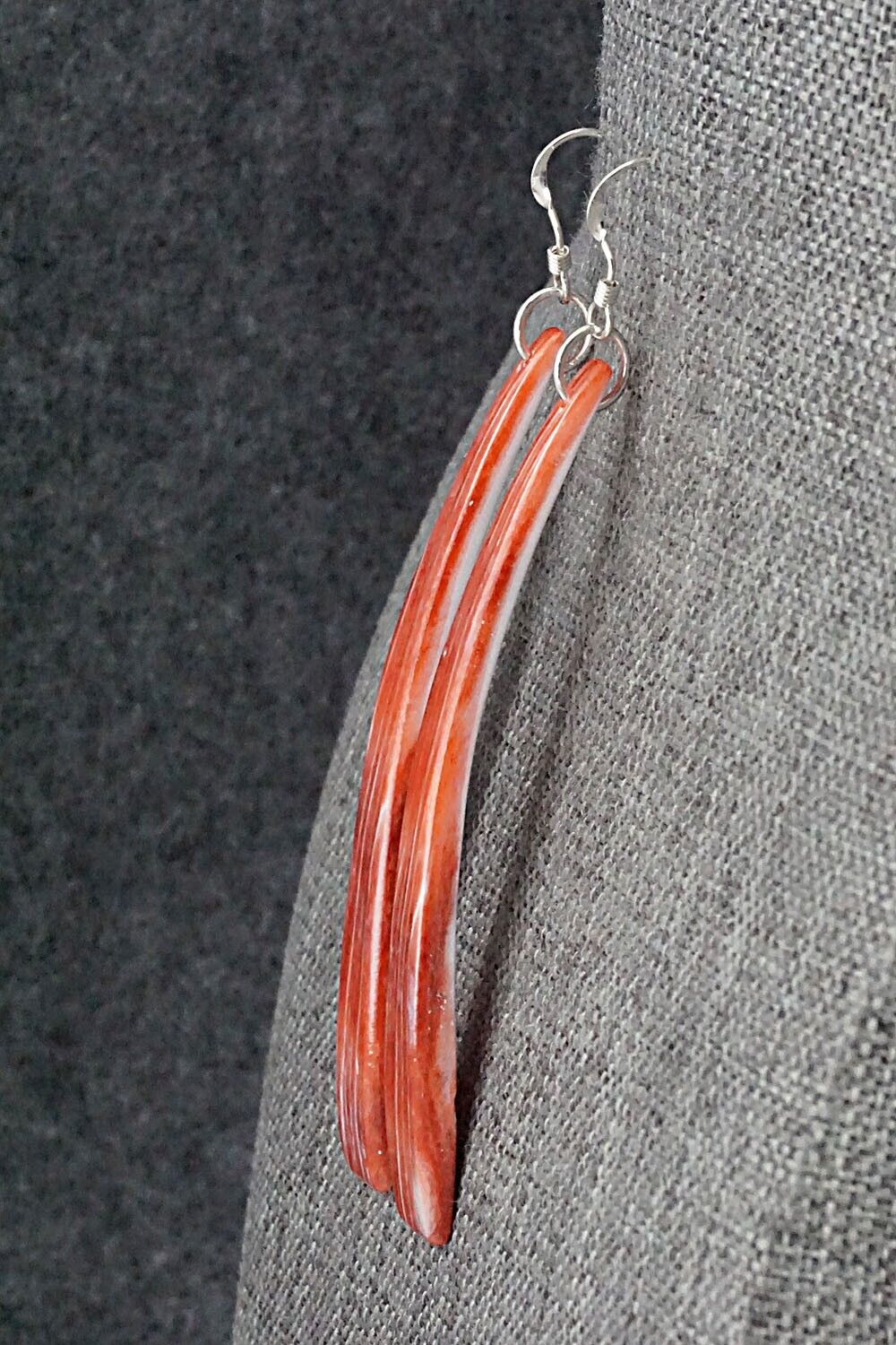 Spiny Oyster & Sterling Silver Earrings - Jesus Espino