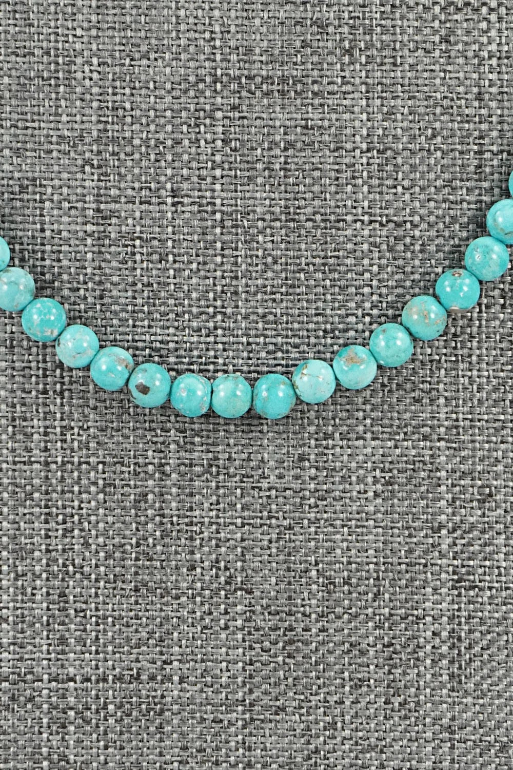 Turquoise & Sterling Silver Necklace 18" - Doreen Jake
