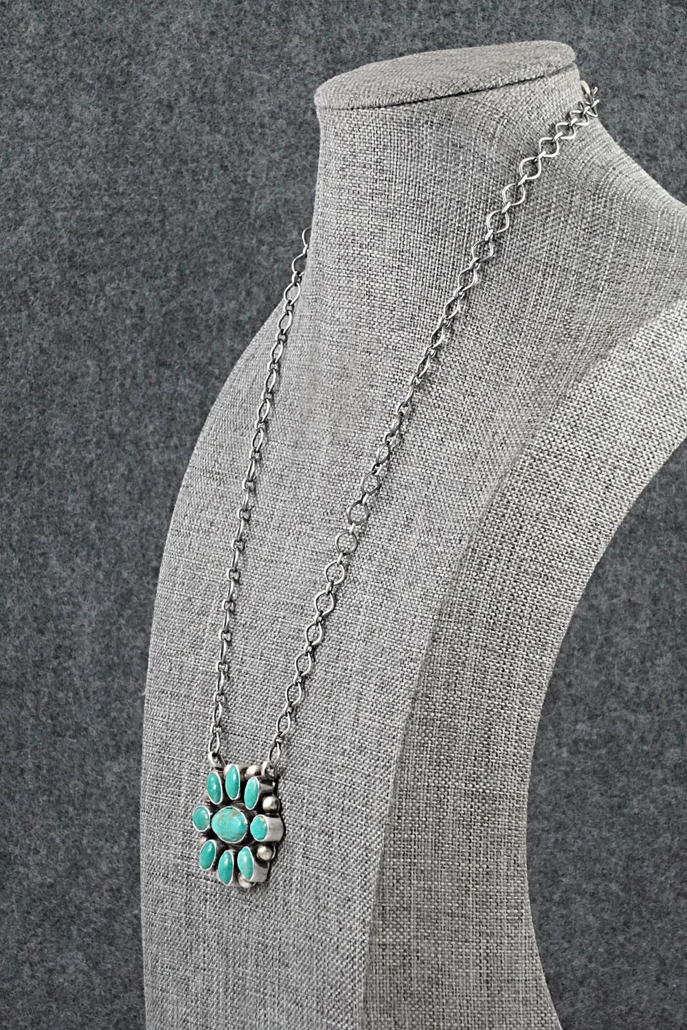 Turquoise & Sterling Silver Necklace - Kathleen Livingston