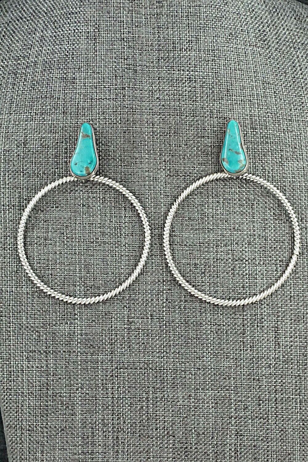 Turquoise & Sterling Silver Earrings - Verley Betone