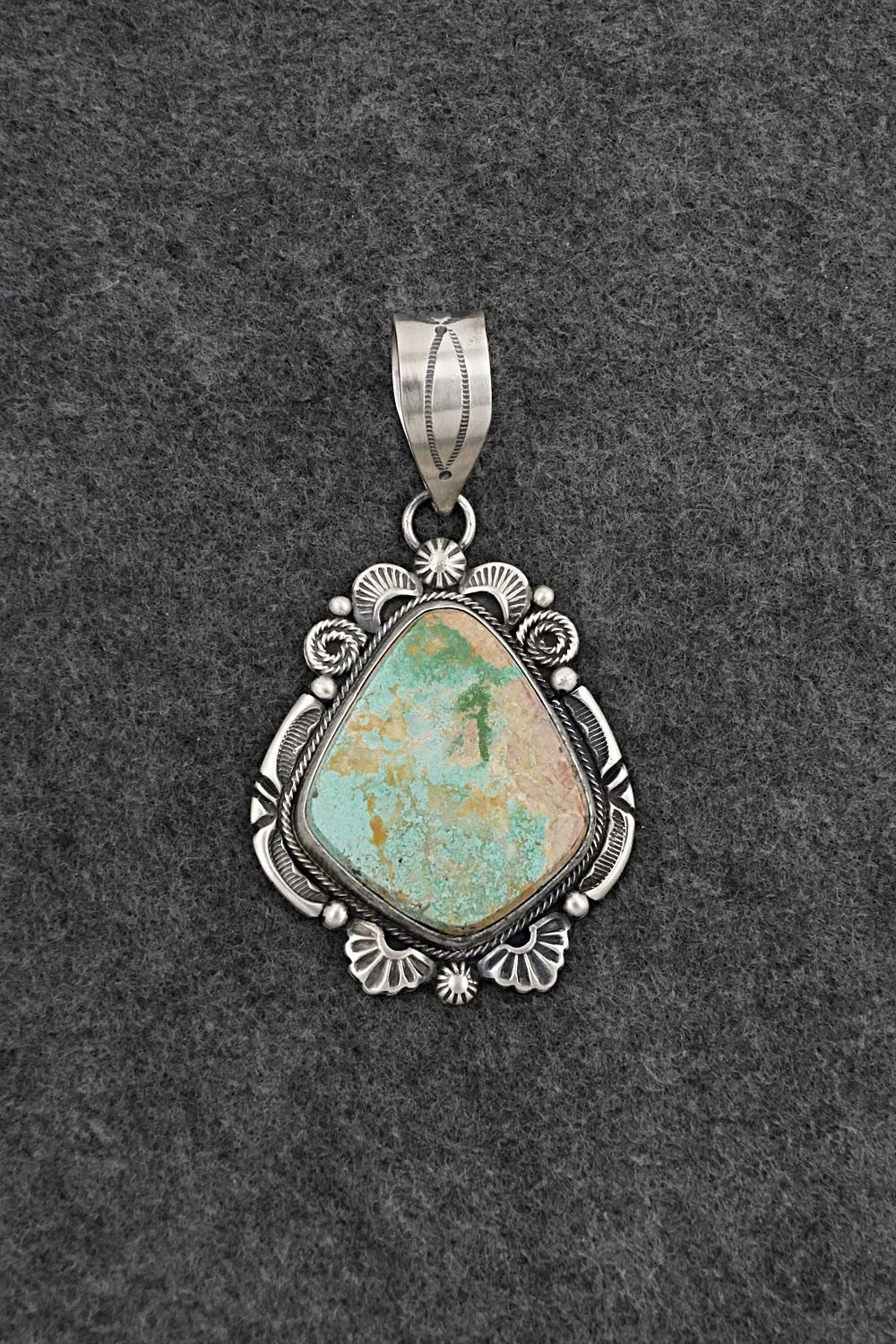 Turquoise & Sterling Silver Pendant - Jackson Hoskie