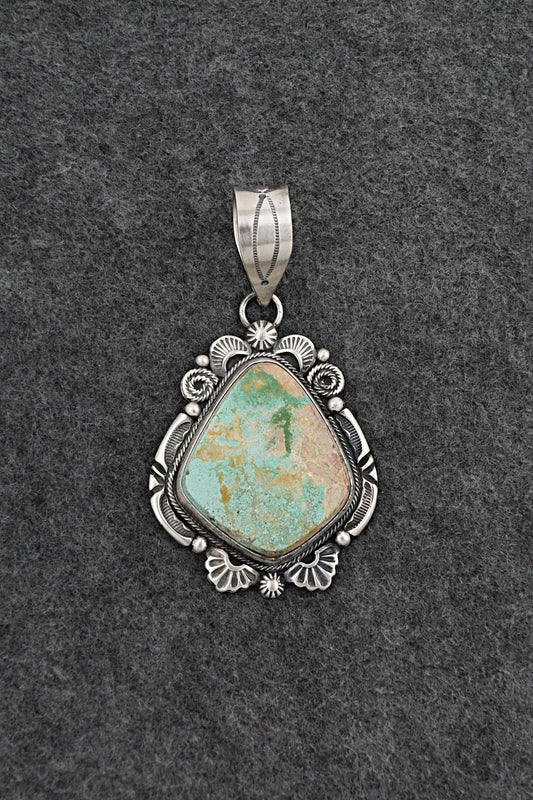Turquoise & Sterling Silver Pendant - Jackson Hoskie