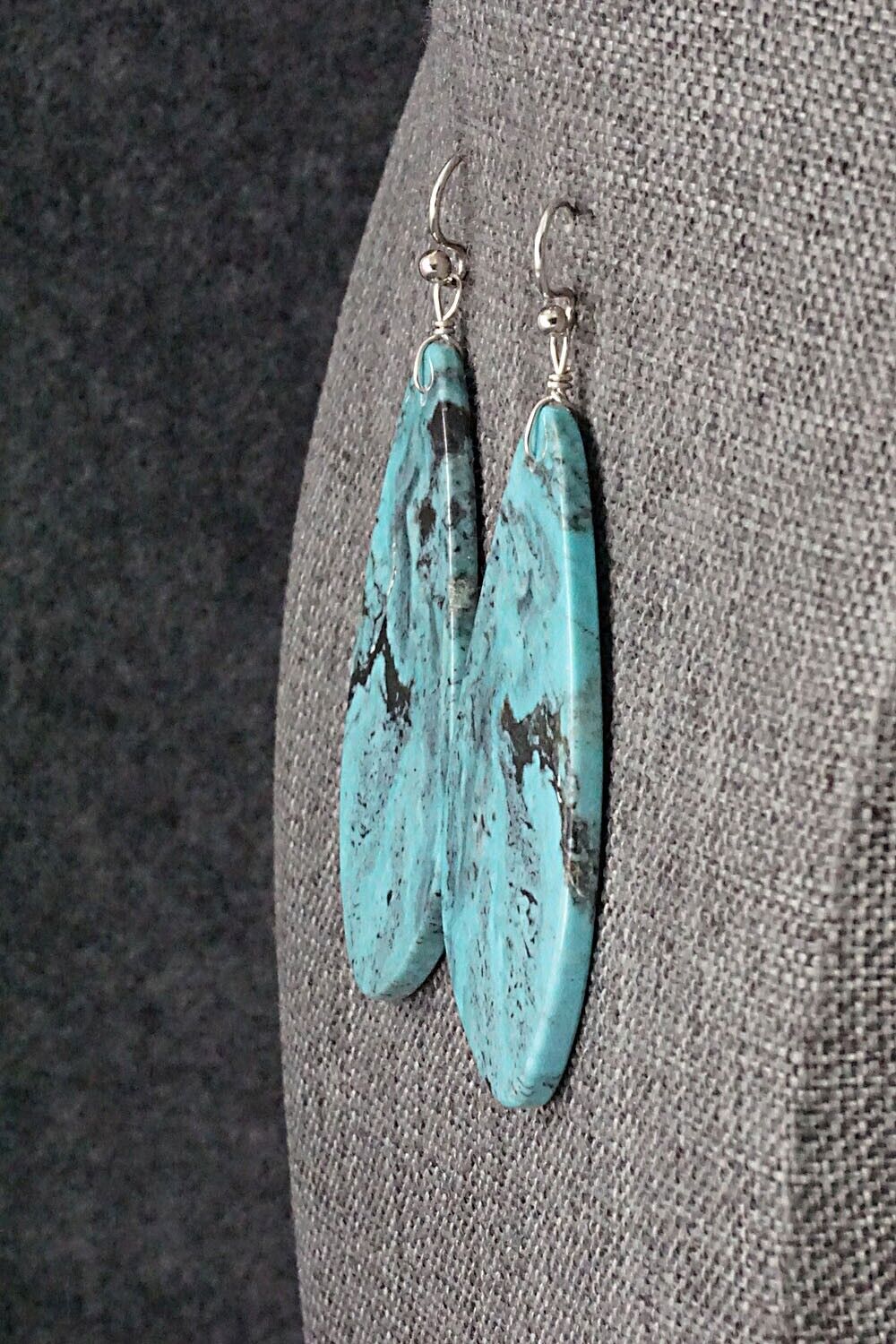 Turquoise & Sterling Silver Earrings - Ella Mae Garcia