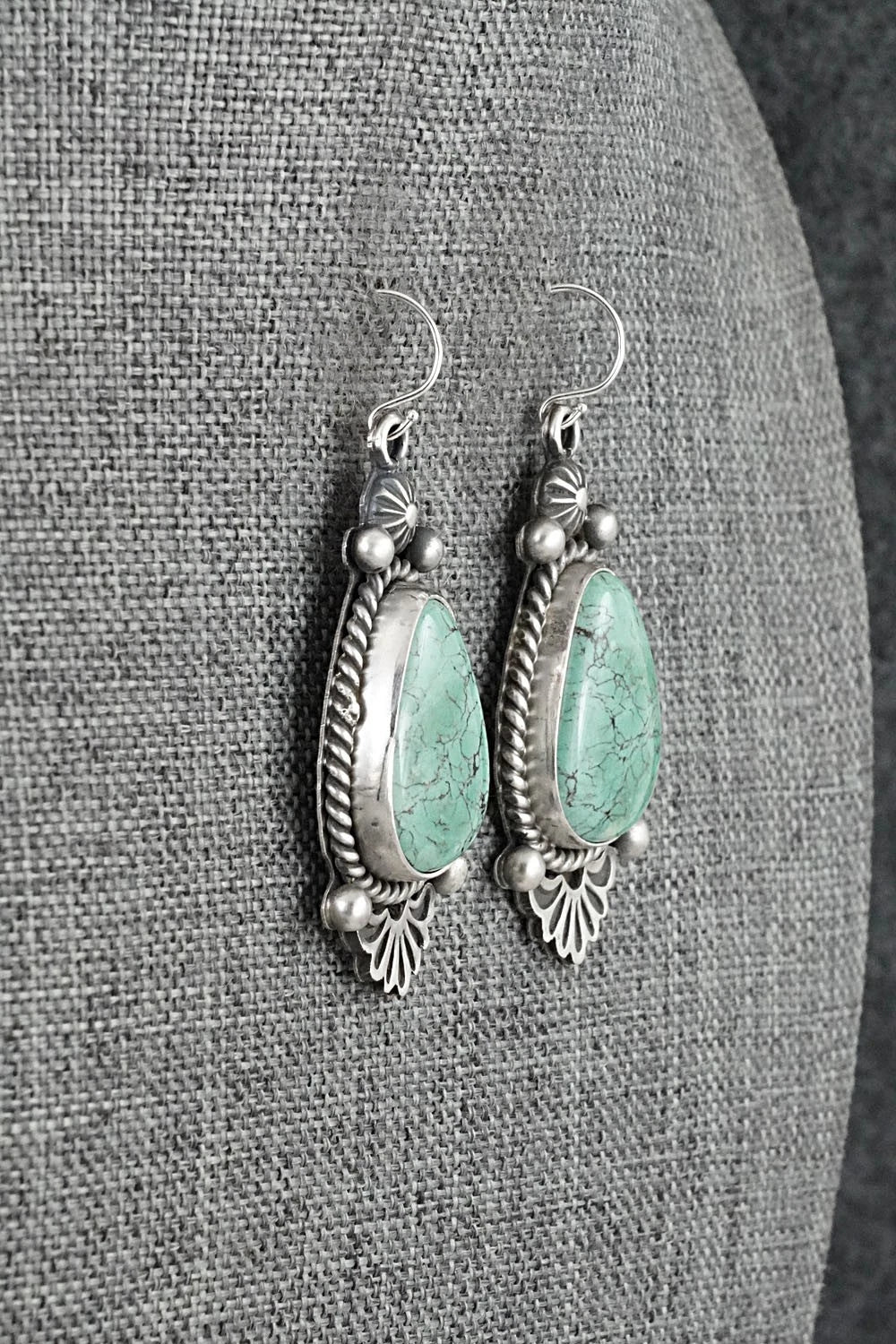Turquoise & Sterling Silver Earrings - Michael Calladitto